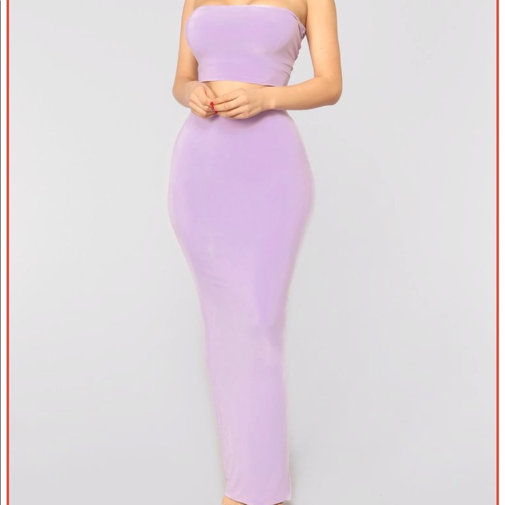 Lavender skirt set fashion nova